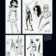 Early design sketches for Dr. Girlfriend and the Monarch.